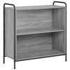 vidaXL Book Cabinet 80 x 33 x 80 cm Engineered Wood Grey Sonoma
