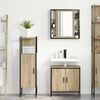 vidaXL Bathroom Furniture Set with Shelf 3 pcs Brown Engineered wood