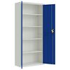 vidaXL File Cabinet Light Grey and Blue 90x40x200 cm Steel