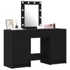 vidaXL Dressing Table with Door Black 50 x 41 x 135 cm Engineered Wood