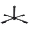 vidaXL Parasol Base Foldable for &Oslash;38/48 mm Pole Glossy Black Steel