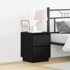 vidaXL Bedside Cabinet Black Oak 39 x 34.5 x 50 cm Engineered wood