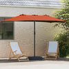 vidaXL Garden Parasol Terracotta 385 x 209 x 244 cm Polyester