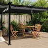 vidaXL Garden Gazebo with Retractable Roof Anthracite 3x6 m Aluminium
