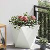 vidaXL Planter White 50 x 50 x 50 cm Steel