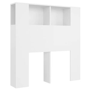 vidaXL Headboard Cabinet White 100x18.5x102.5 cm
