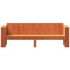 vidaXL Garden Sofa 3-Seater Wax Brown 189x60x62 cm Solid Wood Pine