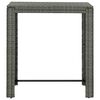 vidaXL 7 Piece Garden Bar Set with Cushions Poly Rattan Grey