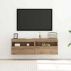 vidaXL TV Wall Cabinet Wall-mounted 2 pcs Artisan oak 60 x 30 x 40 cm