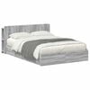 vidaXL Bed Frame with Storage Grey Sonoma 140 x 200 cm Engineered Wood