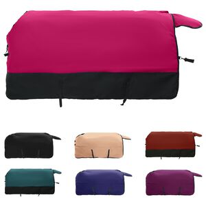 vidaXL Horse Blanket Pink and Black 145 cm Polyester