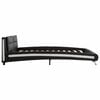 vidaXL Bed Frame with Headboard Black 160 x 200 cm Faux Leather