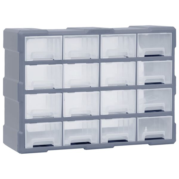 vidaXL Multi-drawer Organiser with 16 Middle Drawers 52x16x37 cm