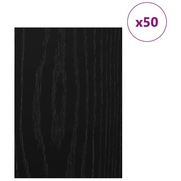vidaXL Decor Panels 50 pcs Black Oak 30 x 42 x 0.27 cm Engineered Wood