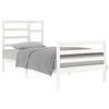 vidaXL Bed Frame without Mattress White Solid Wood 90x200 cm