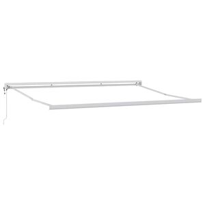vidaXL Awning Frame White 500 x 300 cm Aluminium
