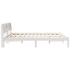 vidaXL Bed Frame with Headboard White 180 x 200 cm Solid Pine Wood