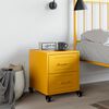 vidaXL Bedside Cabinet Mustard Yellow 36x39x43.5 cm Steel