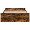 vidaXL Bed Frame with Drawers without Mattress Smoked Oak 135x190 cm Double
