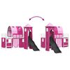vidaXL Kids'Loft Bed Frame White and Pink 99.5 x 190 cm Metal