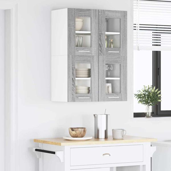 vidaXL Hanging Cabinet Grey Sonoma 60 x 31 x 40 cm Engineered Wood