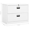 vidaXL Filing Cabinet White 90x46x72.5 cm Steel