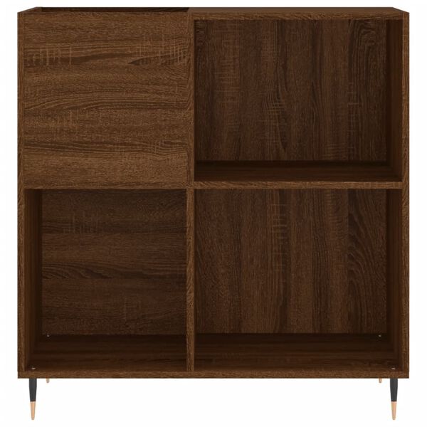 vidaXL Record Cabinet Brown Oak 84.5x38x89 cm Engineered Wood