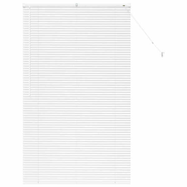vidaXL Window Blind with Curtains Manual White Aluminium