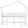 vidaXL Loft Bed with Ladder and Roof without Mattress White 90x200 cm