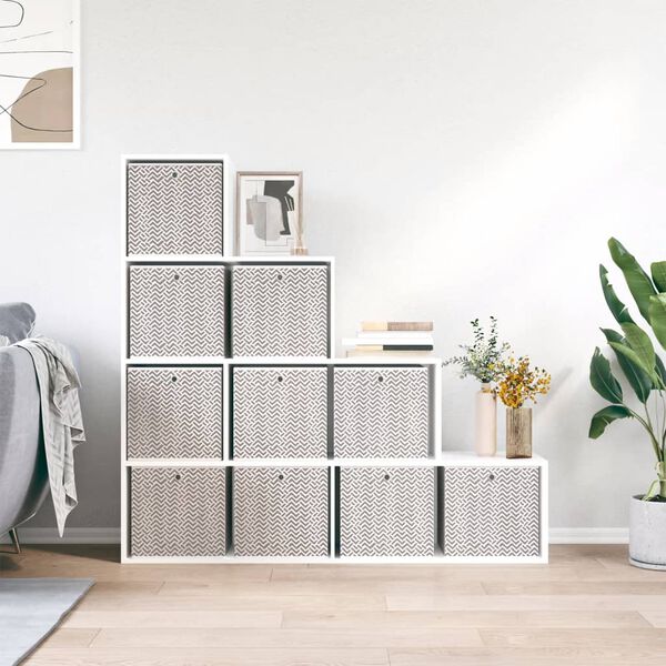 vidaXL Foldable Storage Boxes 10 pcs Brown 32x32x32 cm Non-woven Fabric