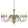 vidaXL Chandelier Antique White 12 x E14 Bulbs