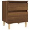 vidaXL Bedside Cabinets 2 pcs Brown Oak 40x35x50 cm