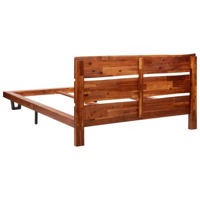 vidaXL Bed Frame with Live Edge Solid Acacia Wood 120 cm