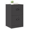 vidaXL File Cabinet Black 45.5 x 42 x 74.5 cm Cold-Rolled Steel