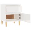vidaXL Bedside Cabinets 2 pcs High Gloss White 40x35x50 cm