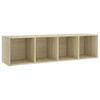 vidaXL TV Cabinets 3 pcs Sonoma Oak 142.5x35x36.5 cm Engineered Wood