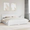 vidaXL Bed Frame with Headboard White 200 x 200 cm Engineered Wood