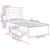 vidaXL Bed Frame with Drawer Concrete Grey 90 x 190 cm Engineered Wood