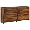 vidaXL Drawer Cabinet Solid Acacia Wood 160x40x80 cm