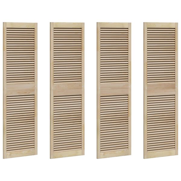 vidaXL Cabinet Door 4 pcs Natural 170 x 2 x 49.5 cm Solid Pine Wood