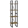 vidaXL 4-Tier Book Cabinet 40x30x140 cm Solid Pine Wood