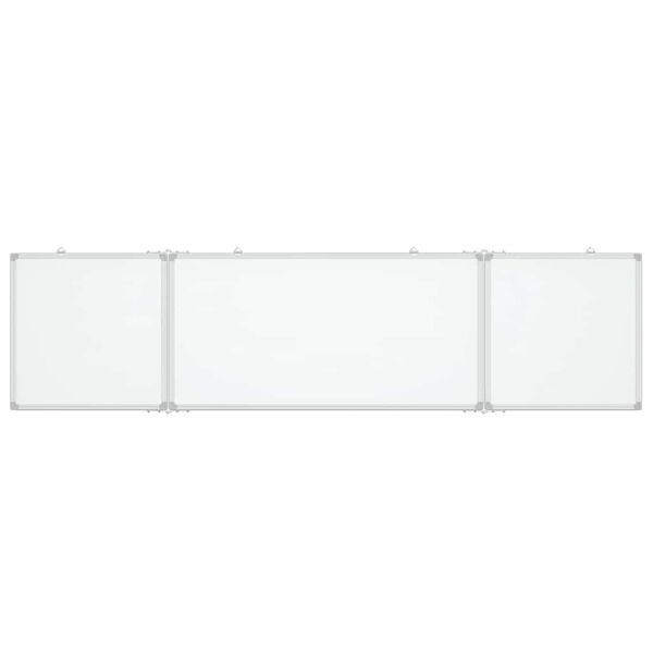 vidaXL Magnetic Whiteboard Foldable 160x40x1.7 cm Aluminium