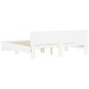 vidaXL Bed Frame with LED without Mattress White 180x200 cm Super King