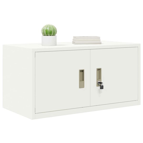 vidaXL Storage Cabinet White 80 x 40 x 40 cm Steel