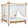 vidaXL Canopy Bed without Mattress 160x200cm Bamboo
