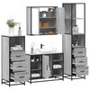vidaXL 4&nbsp;Piece Bathroom Furniture Set&nbsp;Grey Sonoma Engineered Wood