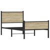 vidaXL Metal Bed Frame without Mattress Sonoma Oak 75x190 cm Small Single