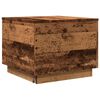 vidaXL Coffee Table with LED Lights Old Wood 50x50x40 cm