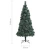 vidaXL Artificial Christmas Tree with Stand Green 240 cm PET