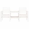 vidaXL Garden Bench with Table 2-Seater White Solid Wood Pine